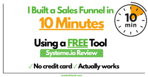 Systeme.io review featured image showing 10-minute funnel build test